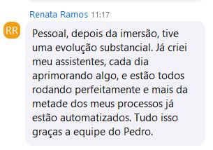 Depoimento 12 de participante do workshop